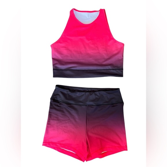 Pink and Black Ombre Sports Set - Picture 1 of 3